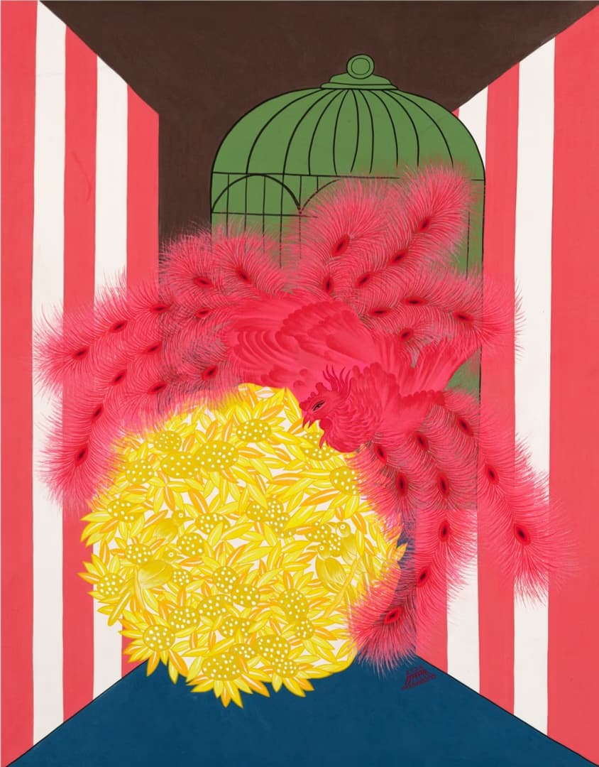 SOONKYUNG OH , Brilliant Colors (Series), 2024, Hanji with traditional natural pigments, 85×66 cm