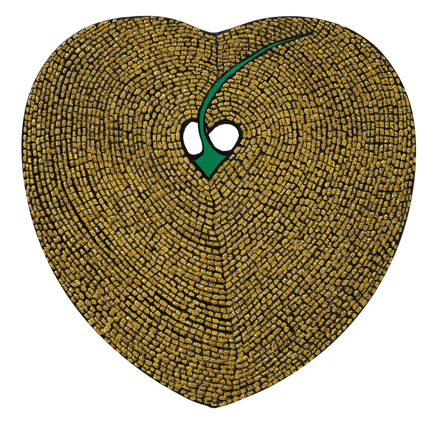 방은겸, 마음으로, 2024, 아크릴 및 글리터, 30 x 30 cm