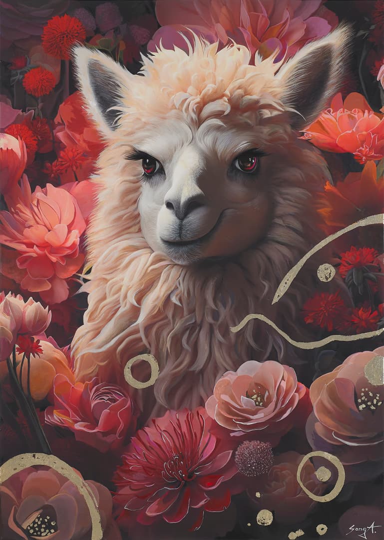 윤송아 , Camel Eros, gold leaf and acrylic on canvas, 40P