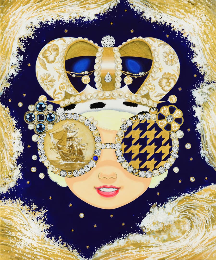 Sealed smile, 2023, Colored on Korean paper, 72x60cm