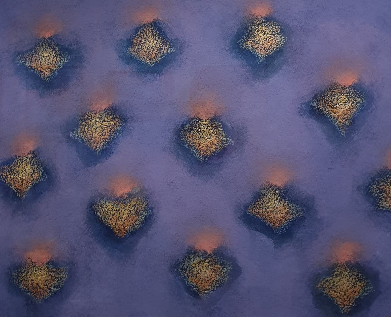 Bang Haija 방혜자, 2018, 부직포에 천연채색, 72 × 92.5cm