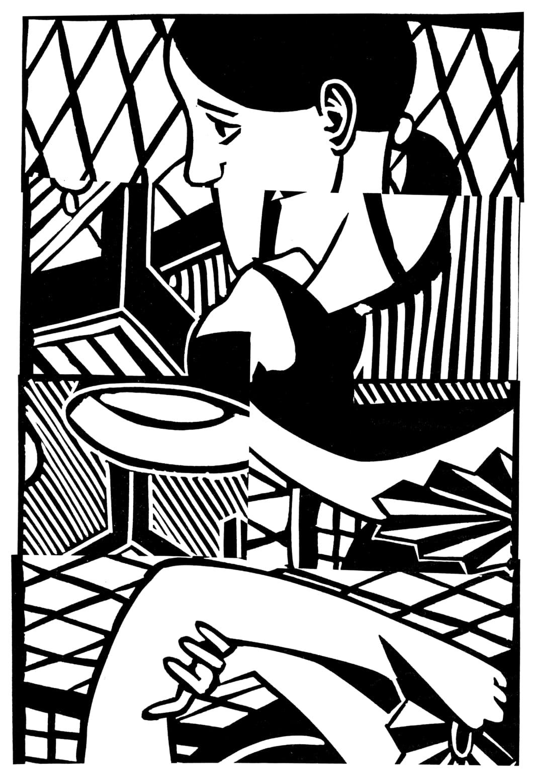 Christoph Ruckhäberle 크리스토프 루크헤베를레 , Untitled (b_w-deconstructed) 3 edition of 7, 2019, silk screen print, 60x80cm