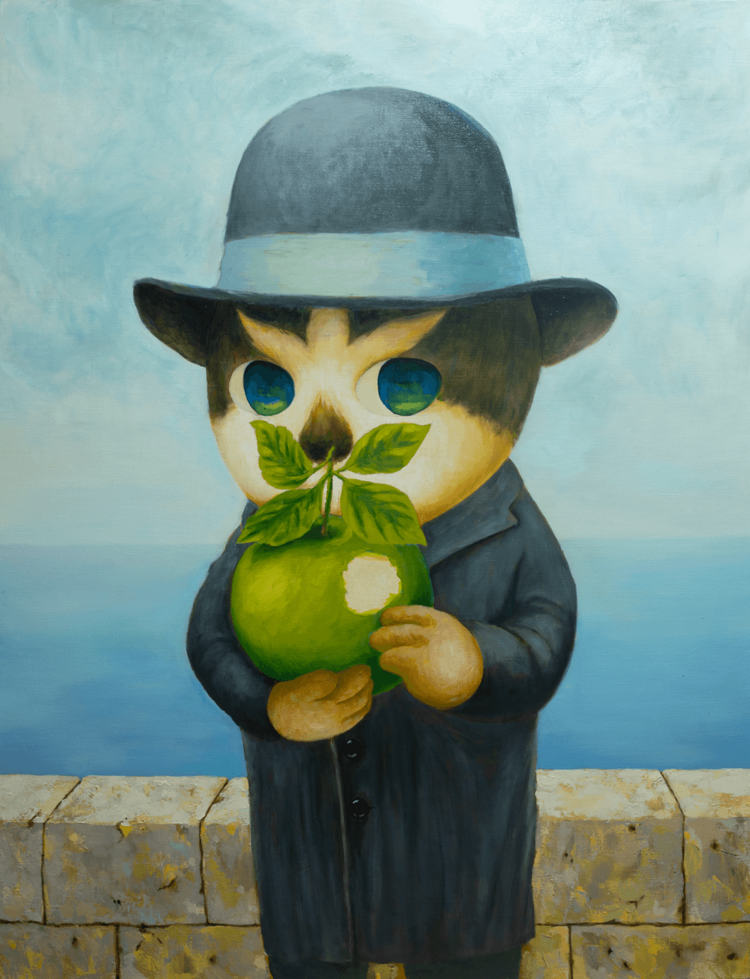 HIROYUKI 히로유키, Looking through the apple (Sunny day), 2023, oil on canvas,, 112x145.5cm