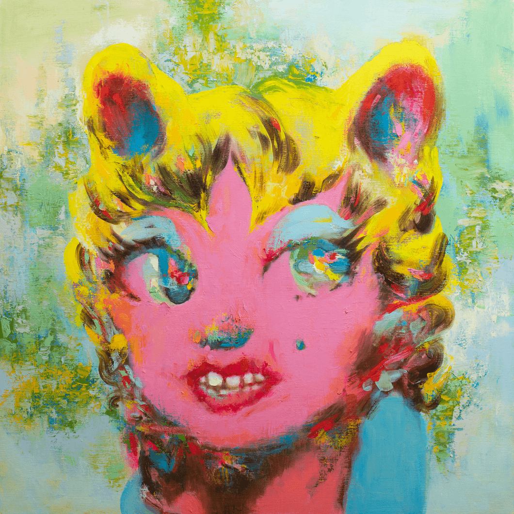 HIROYUKI 히로유키, Marilyn Monroe (makeup ver.), 2023, oil on canvas,, 91x91cm