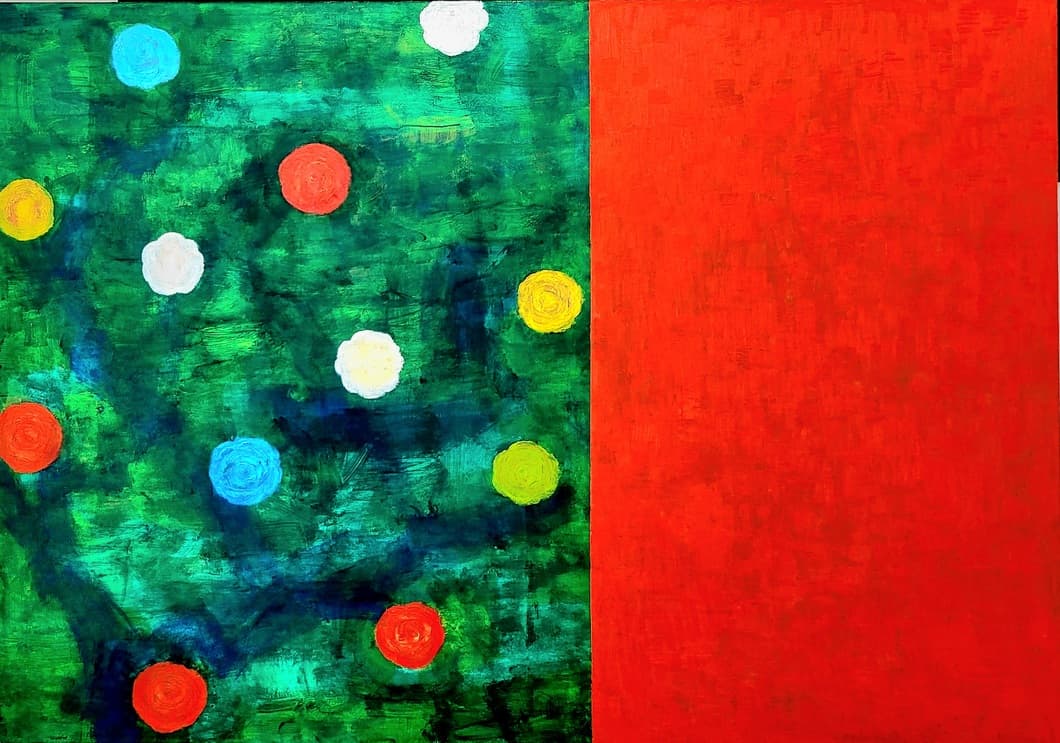 Lee In 이인, Palette,something-Camellia1, 2024, oil on canvas, 162x112cm