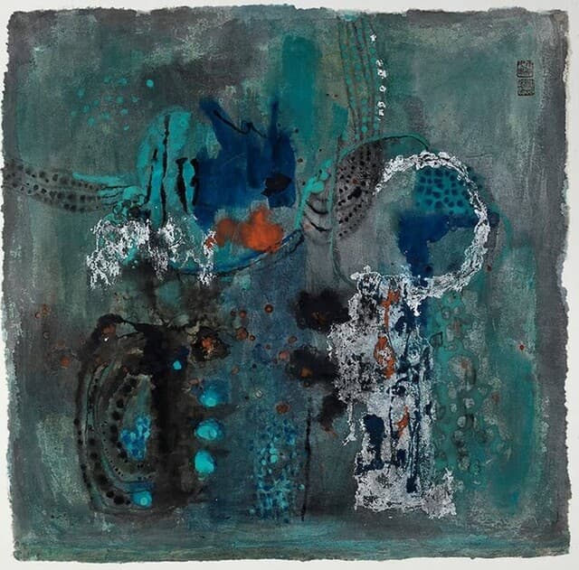 Park Rehyun 박래현, 어항, 종이에 채색, 74×75.5㎝