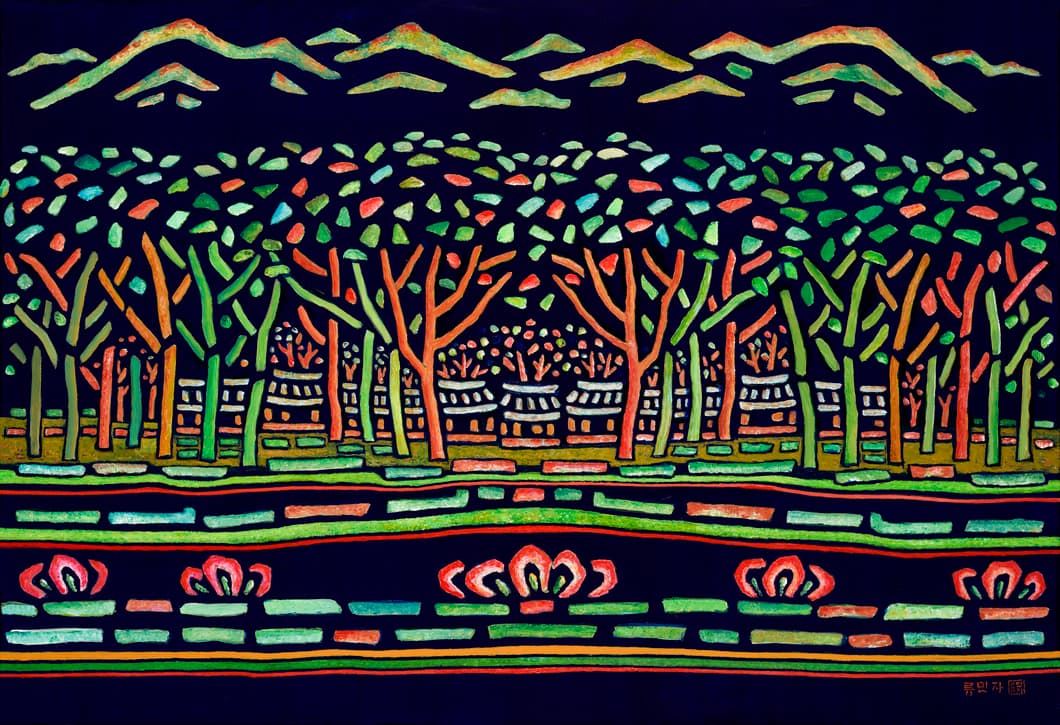 Ryu Minja 류민자, 소망1, 2025, acrylic on canvas, 80x117cm