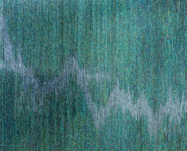 SHIN JE HYUN 신제현, 윤슬 L-7 , Acrylic, jesso, mother-of-pearl on canvas