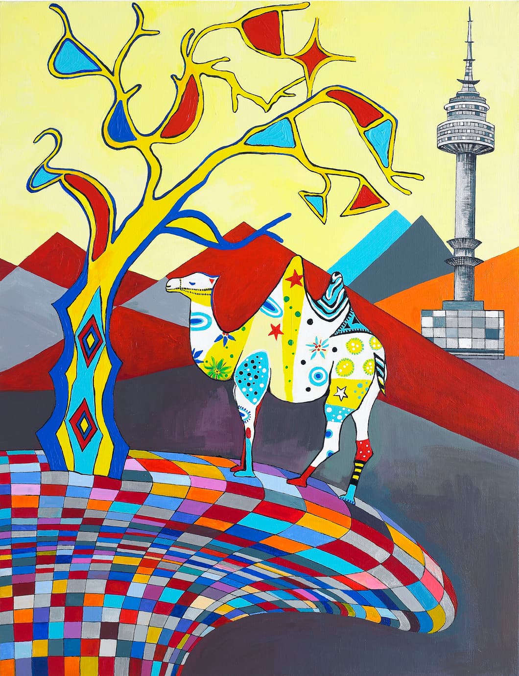 YUN SONG – A 윤송아 , DDP Camel, 2022, oil on canvas, 20P