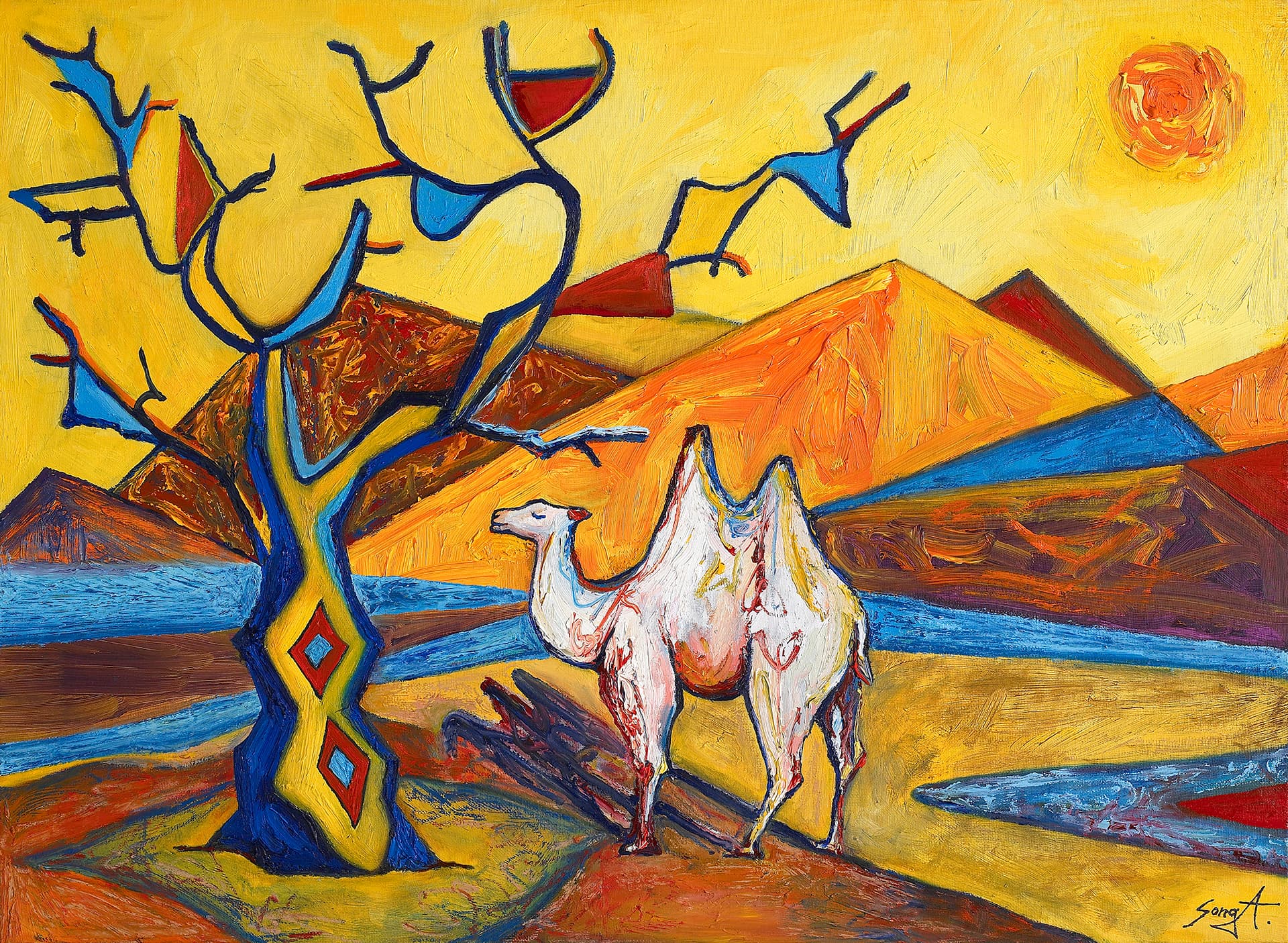 The Camel of the Afternoon, 2022. oil on canvas, 65.1x53cm