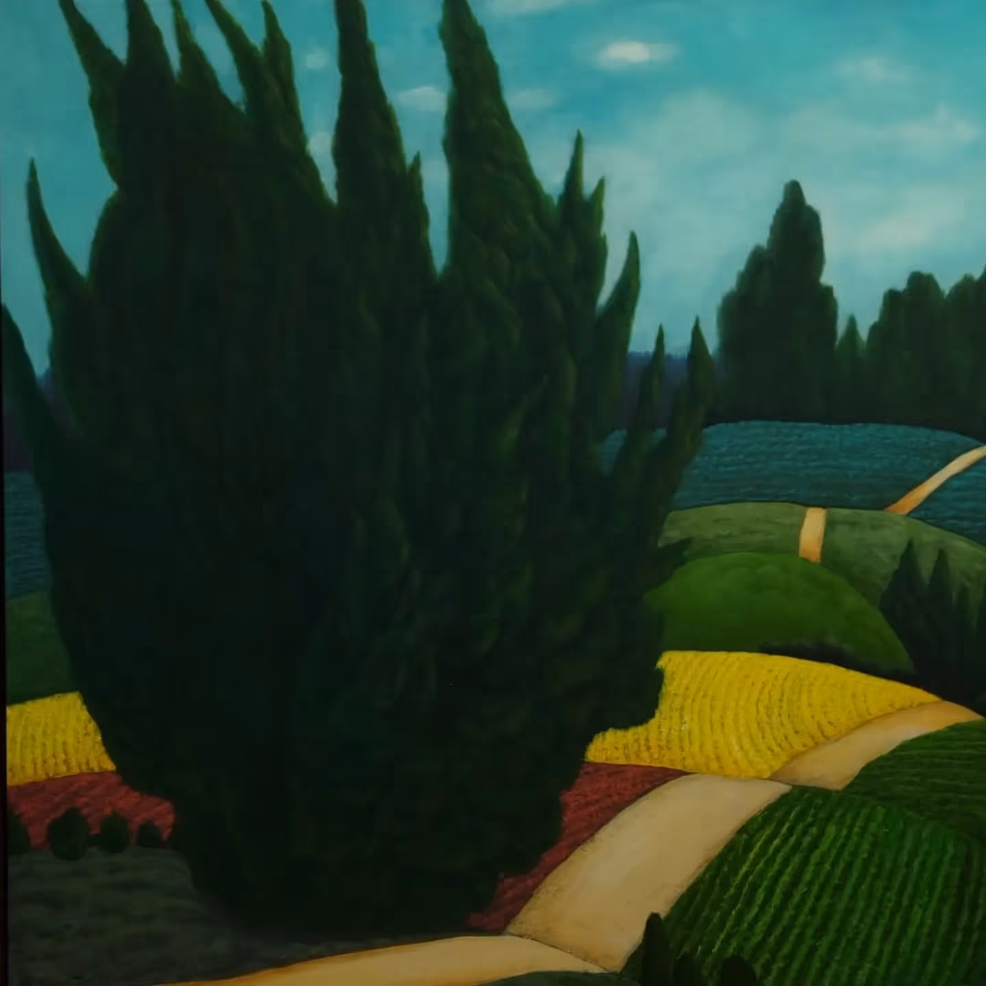 고영진, 길 - 나의 고향, gouache on korean paper, 60 x 60 cm. 260 만원